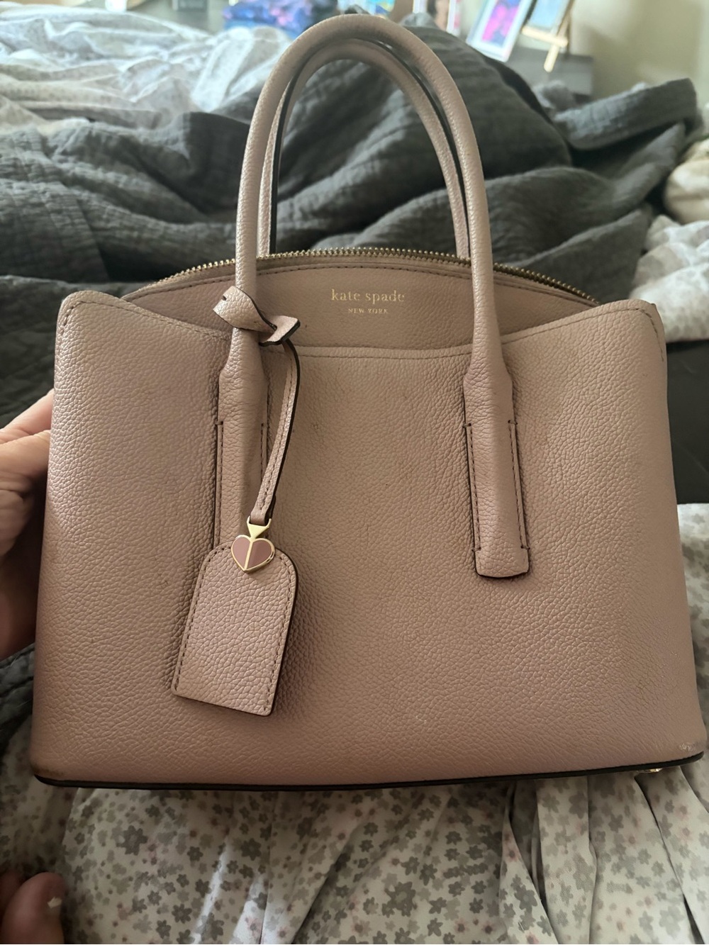 kate spade Blush Pink Pebbled Leather Satchel